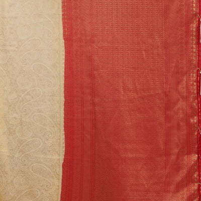 Beige Zariwork Art Silk Saree