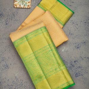 Beige Zariwork Pure Silk Saree
