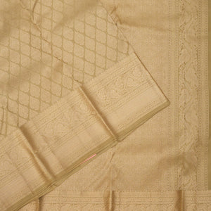 Beige Zariwork Pure Silk Saree