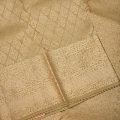 Beige Zariwork Pure Silk Saree