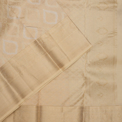 Beige Zariwork Pure Silk Saree