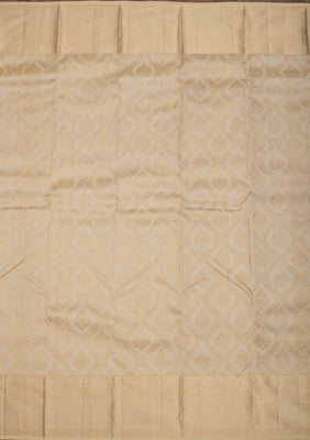 Beige Zariwork Pure Silk Saree