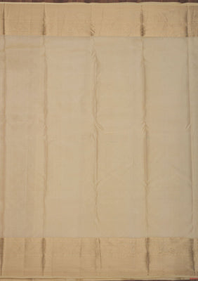 Beige Zariwork Pure Silk Saree