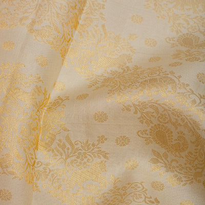 Beige Zariwork Pure Silk Saree