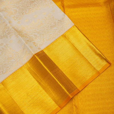 Beige Zariwork Pure Silk Saree