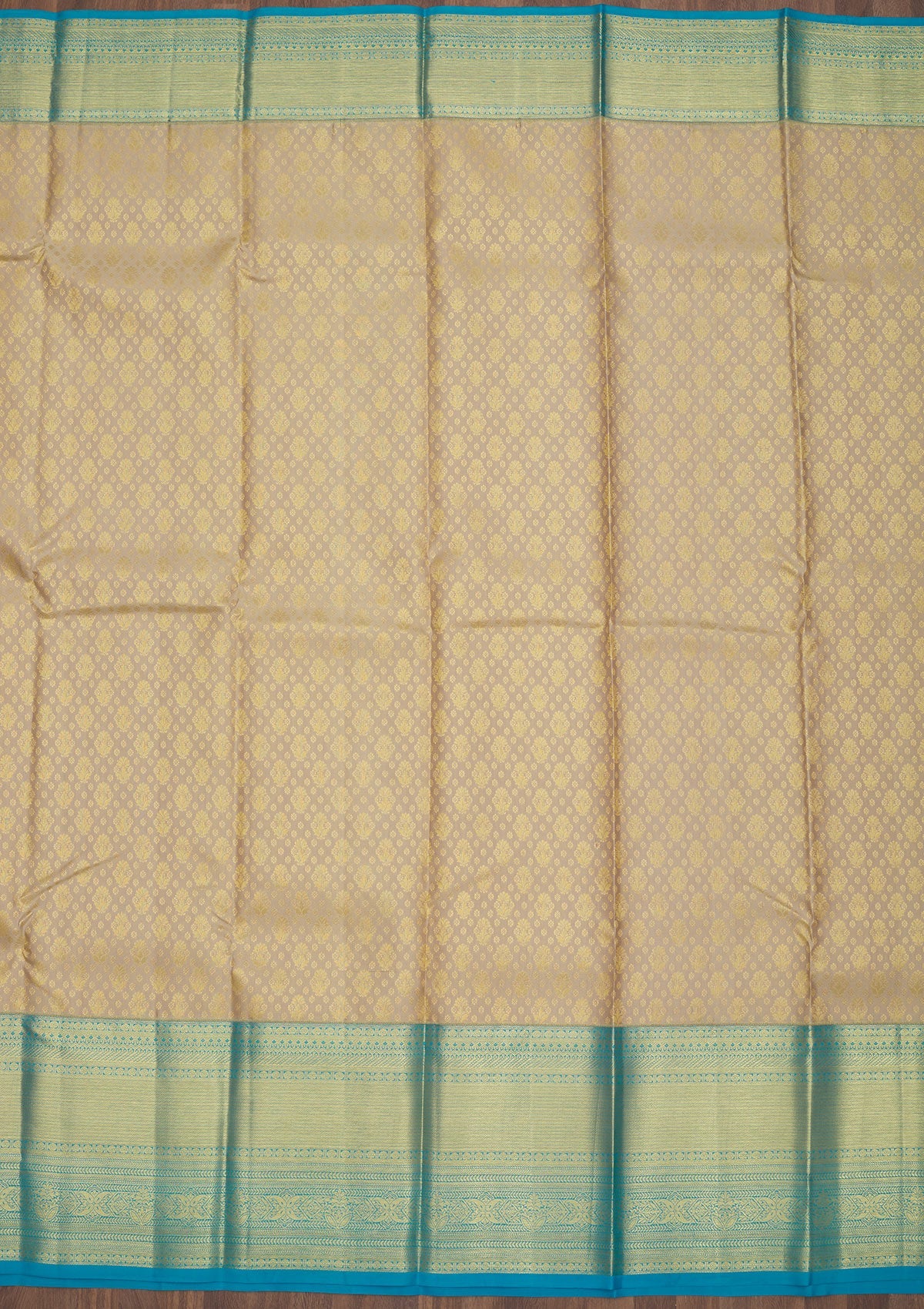 Beige Zariwork Pure Silk Saree