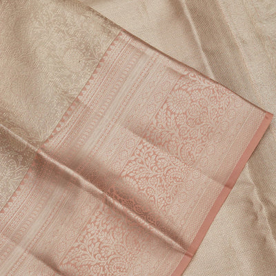 Beige Zariwork Pure Silk Saree