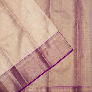 Beige Zariwork Pure Silk Saree