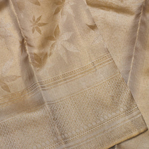 Beige Zariwork Pure Silk Saree