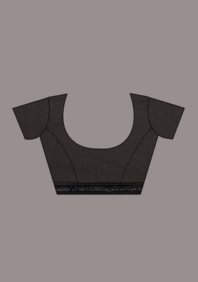 Black Cutdana Tissue Saree