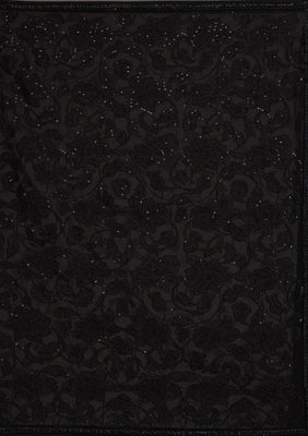 Black Cutdana Tissue Saree
