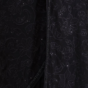 Black Cutdana Tissue Saree