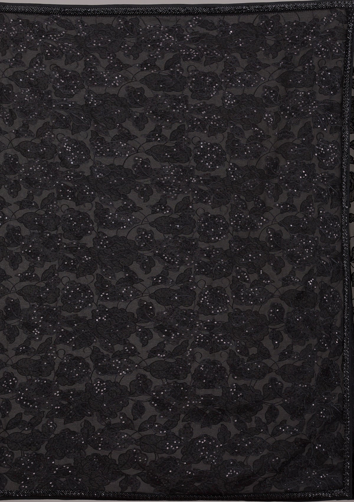 Black Cutdana Tissue Saree