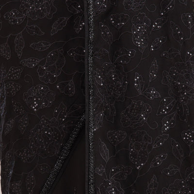 Black Cutdana Tissue Saree