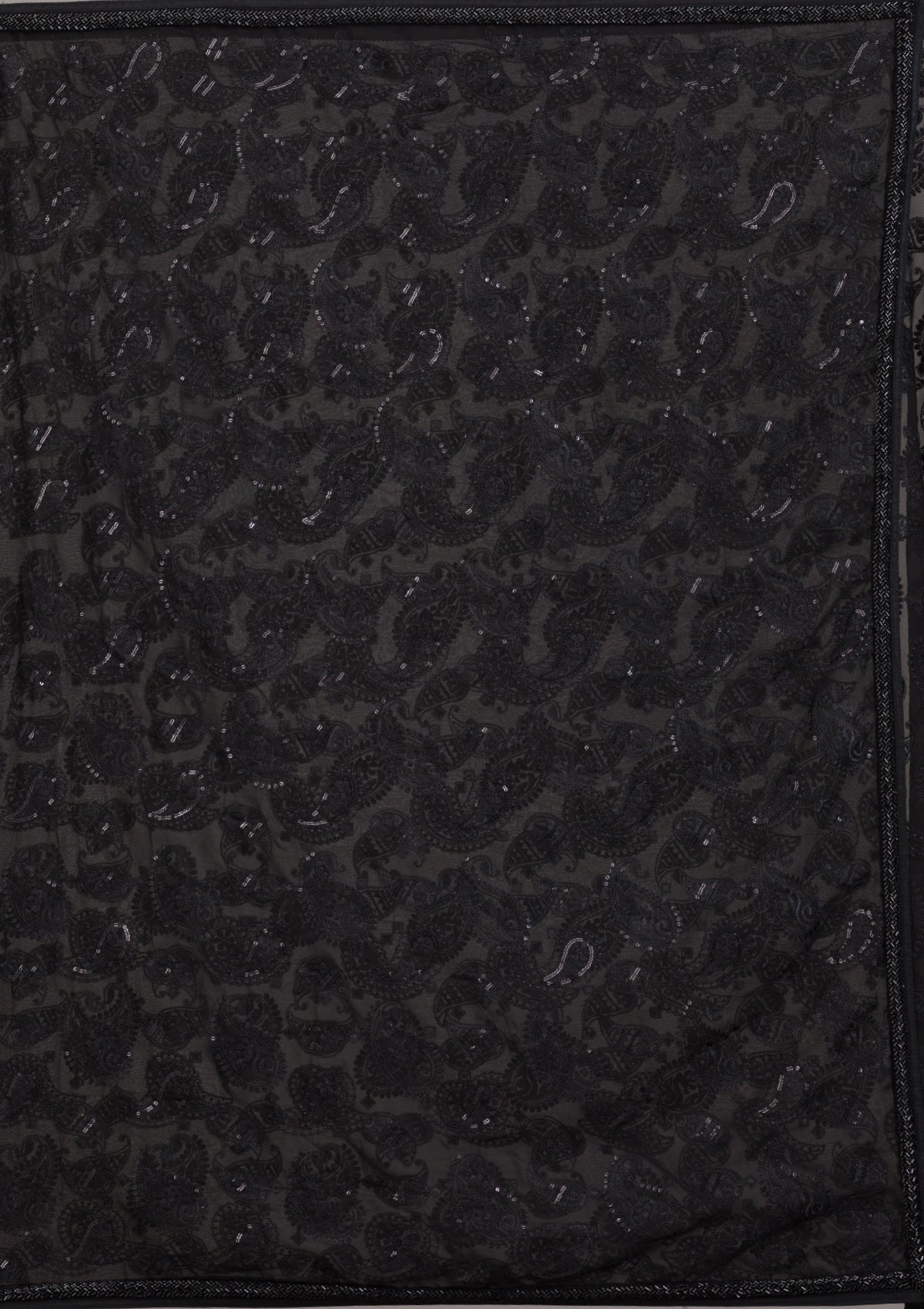 Black Cutdana Tissue Saree