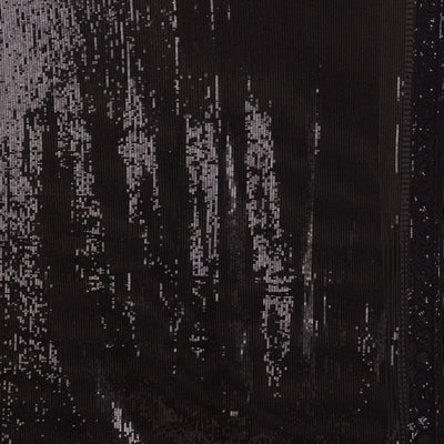 Black Sequins Georgette Saree