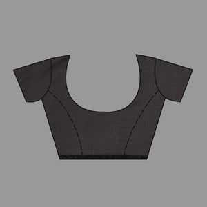 Black Stonework Organza Saree