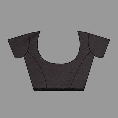 Black Stonework Organza Saree