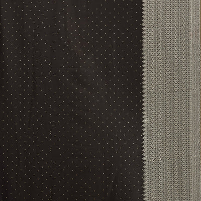Black Stonework Satin Saree