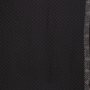Black Swarovski Satin Saree