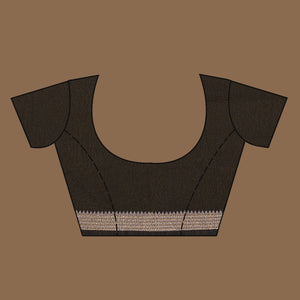 Black Threadwork Georgette Saree