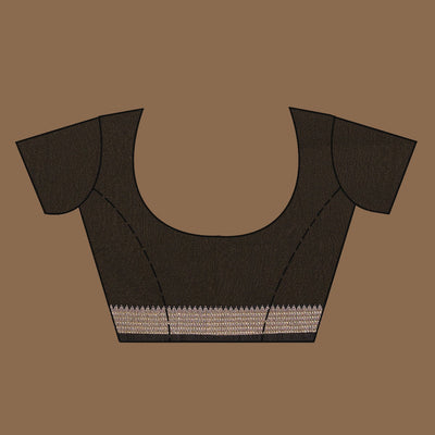 Black Threadwork Georgette Saree