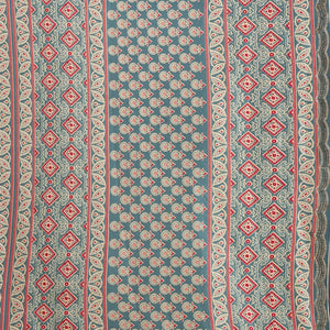 Blue Printed Satin Saree