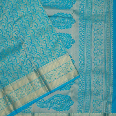 Blue Zariwork Pure Silk Saree