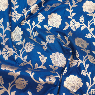 Blue Zariwork Pure Silk Saree