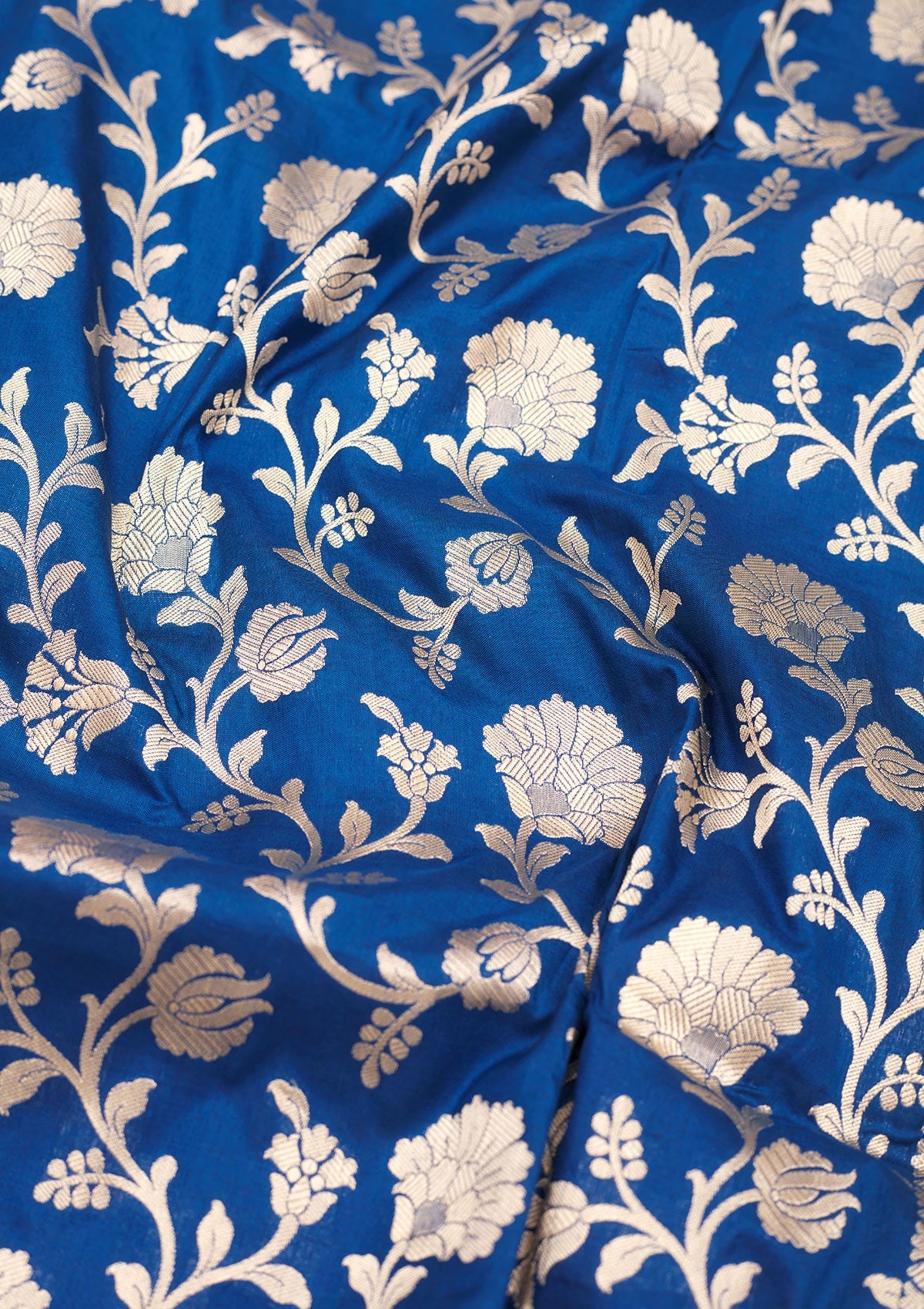 Blue Zariwork Pure Silk Saree