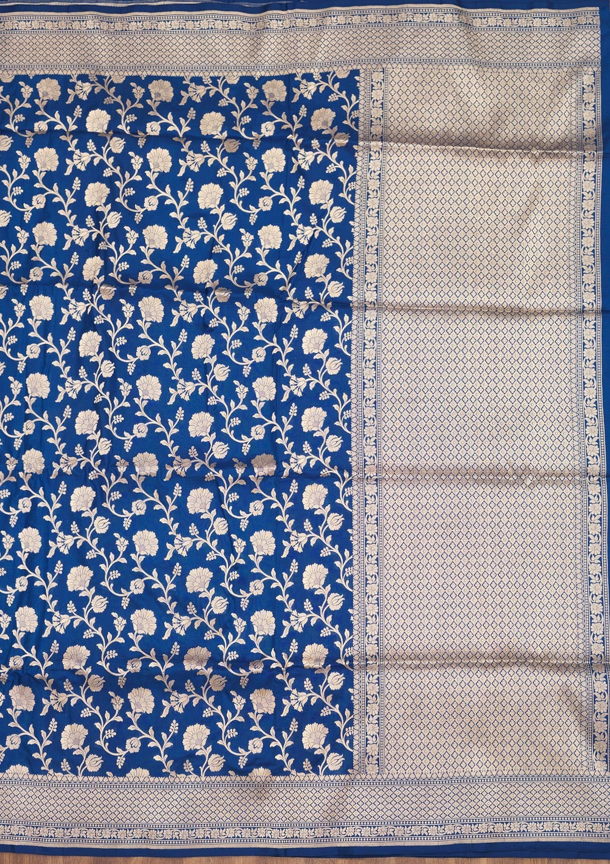 Blue Zariwork Pure Silk Saree