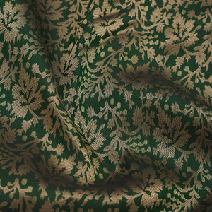 Bottle Green Zariwork Pure Silk Saree