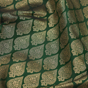 Bottle Green Zariwork Pure Silk Saree