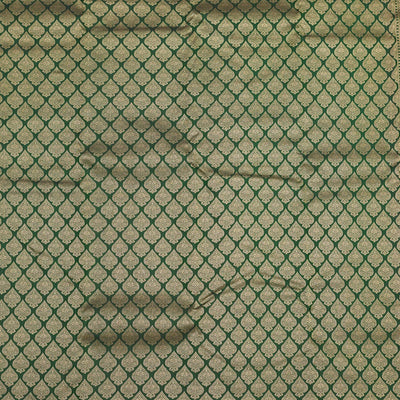 Bottle Green Zariwork Pure Silk Saree