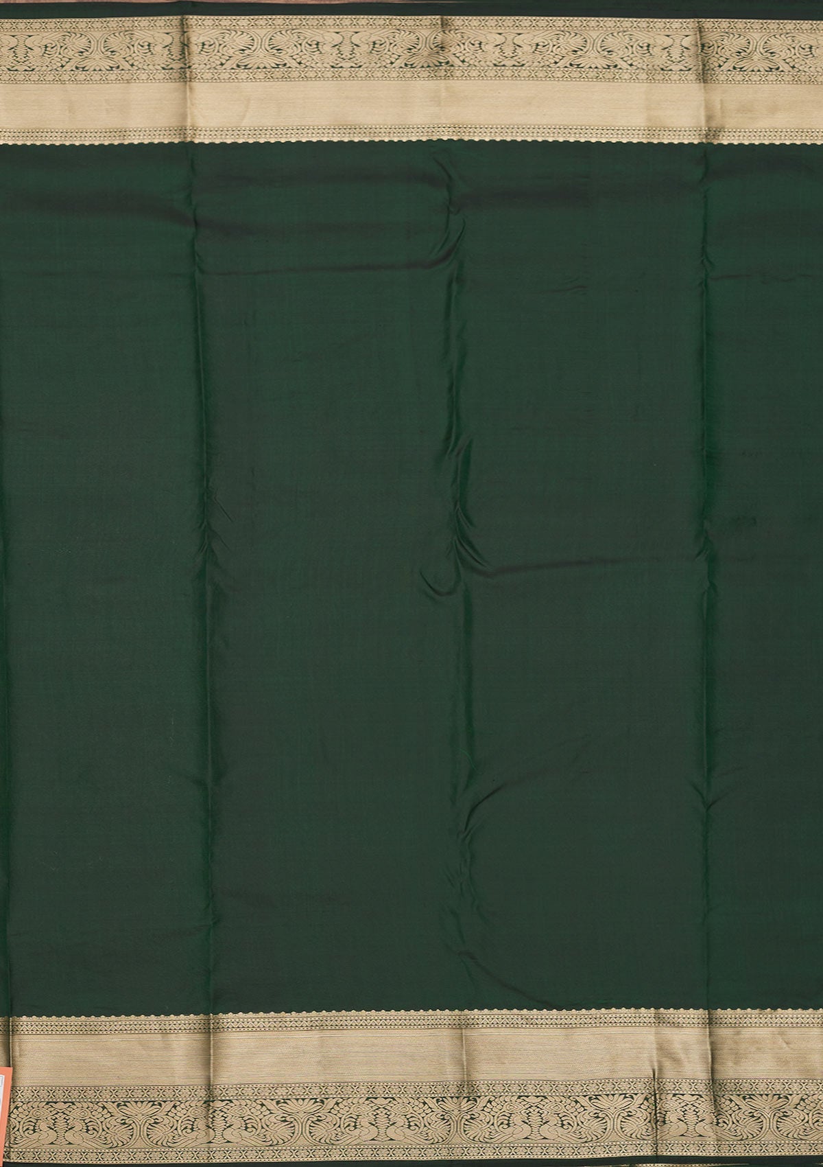 Bottle Green Zariwork Pure Silk Saree
