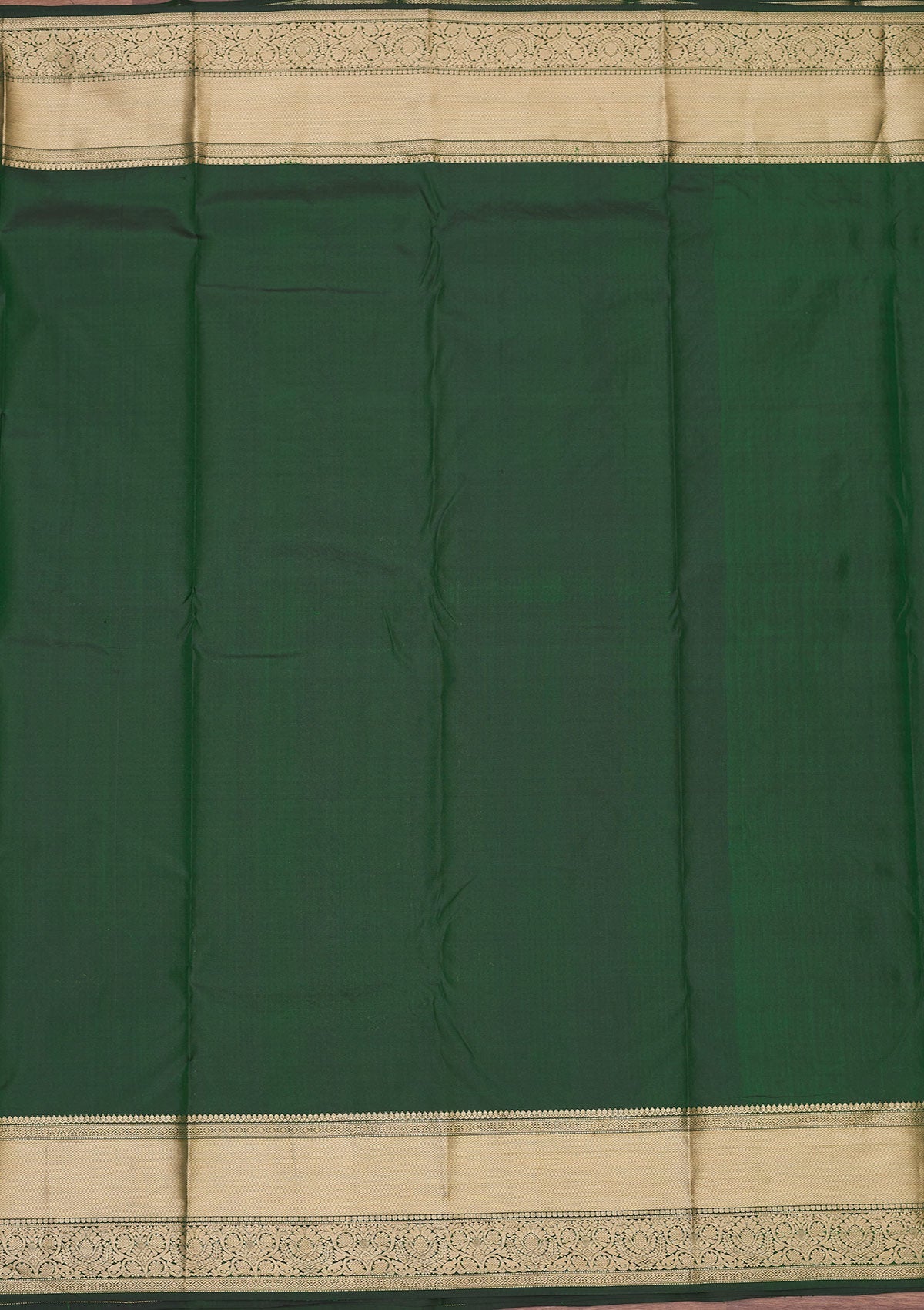 Bottle Green Zariwork Pure Silk Saree