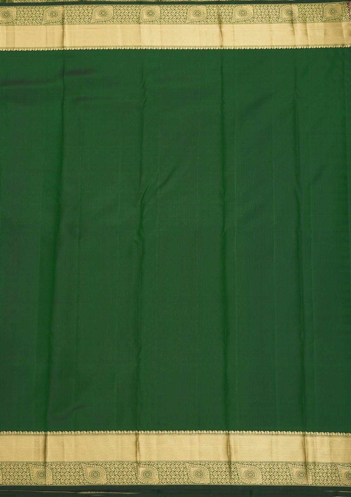 Bottle Green Zariwork Pure Silk Saree