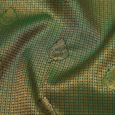 Bottle Green Zariwork Pure Silk Saree