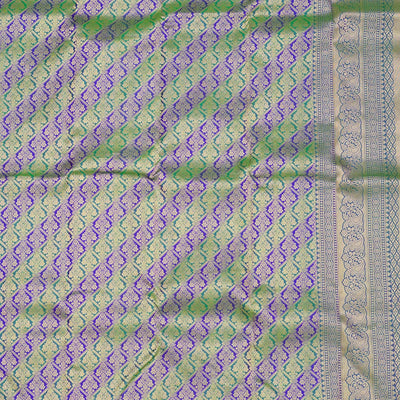 Bottle Green Zariwork Pure Silk Saree