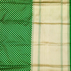 Bottle Green Zariwork Pure Silk Saree