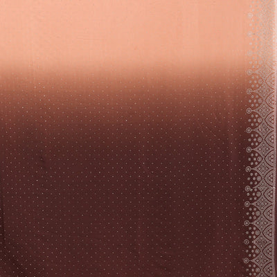 Brown Zariwork Georgette Saree