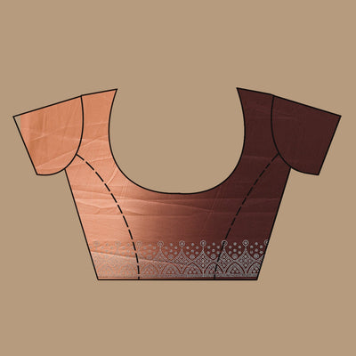 Brown Zariwork Georgette Saree