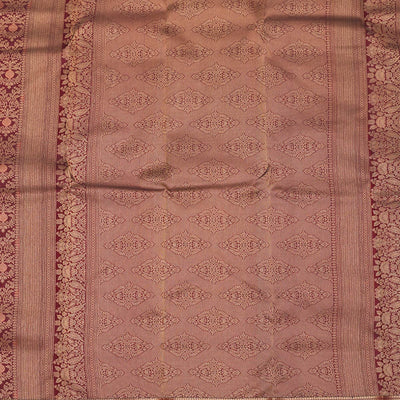 Brown Zariwork Pure Silk Saree