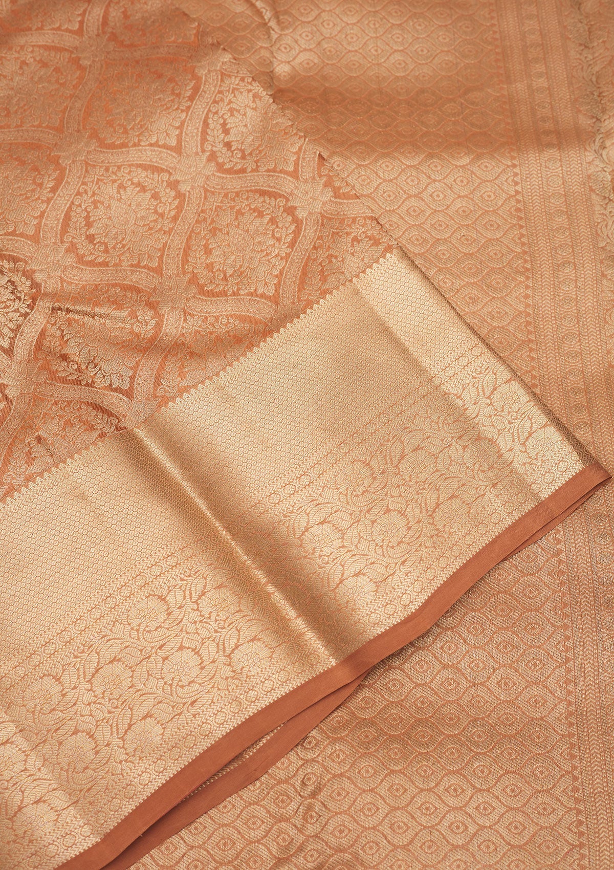 Brown Zariwork Pure Silk Saree