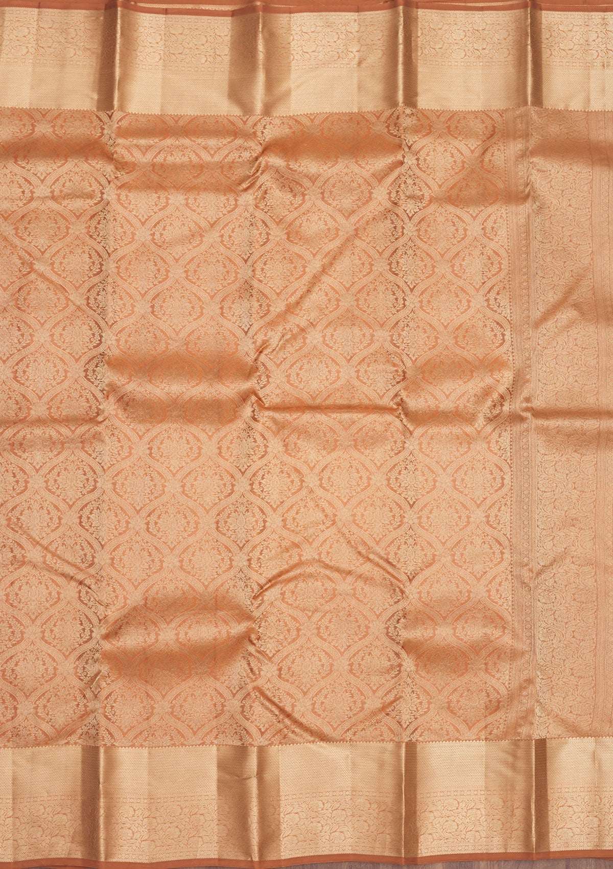 Brown Zariwork Pure Silk Saree