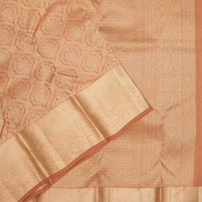Brown Zariwork Pure Silk Saree