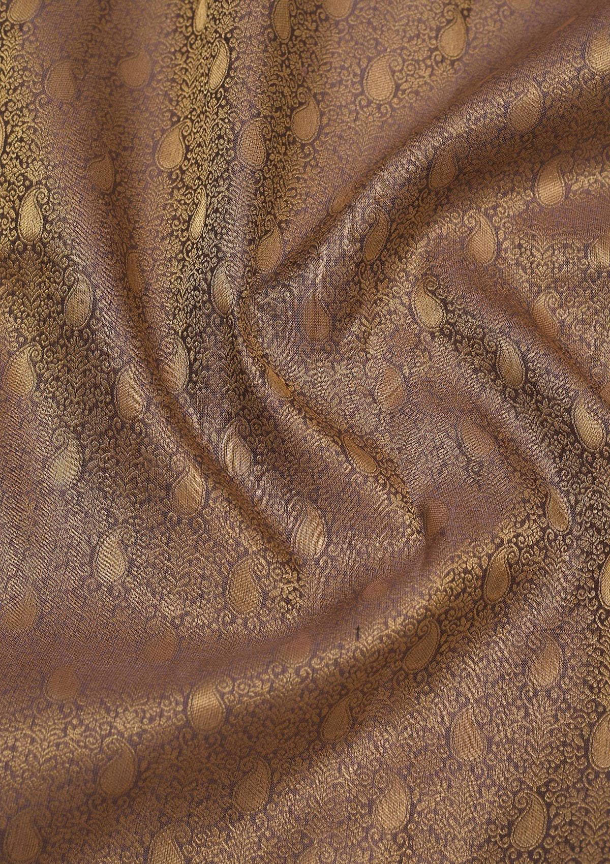 Brown Zariwork Pure Silk Saree