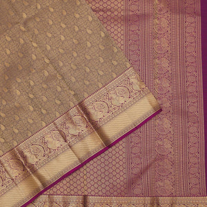 Brown Zariwork Pure Silk Saree