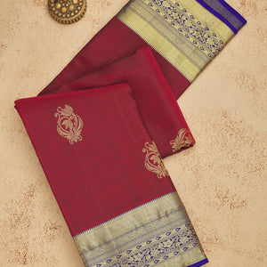 Brown Zariwork Pure Silk Saree
