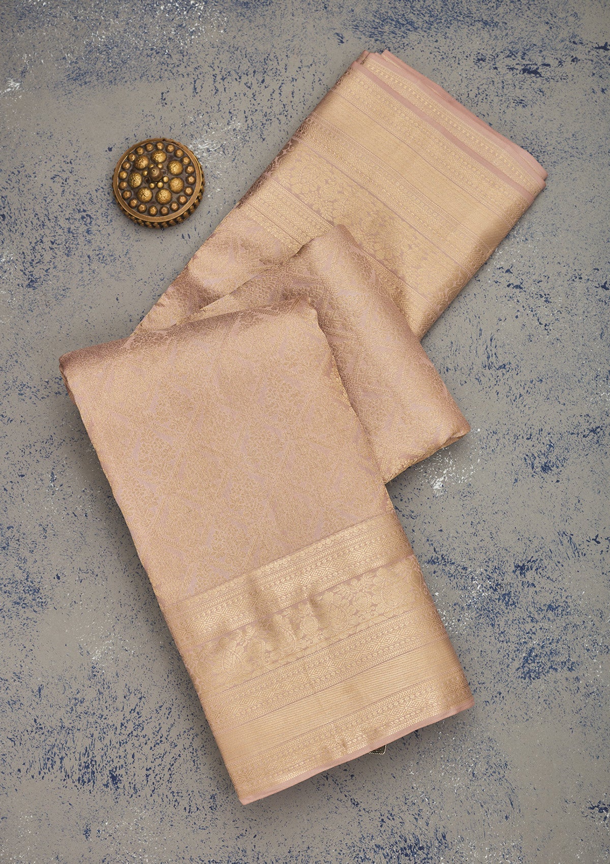 Cream Zariwork Pure Silk Saree